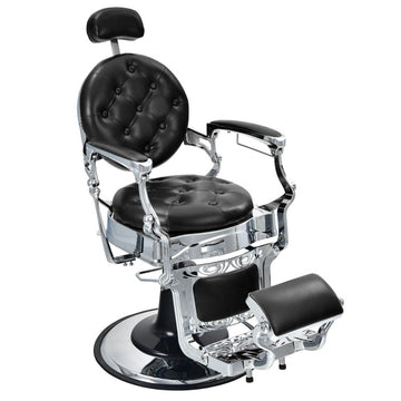 Vintage Barber Chair with Adjustable Height and Headrest