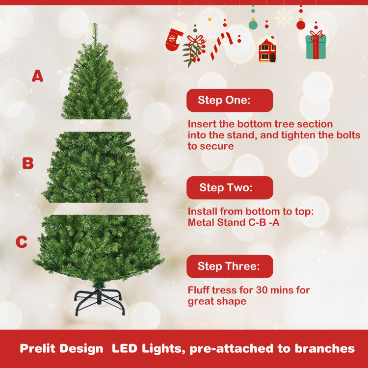 4/5/6/7/8/9 Feet Artificial Premium Hinged Christmas Tree