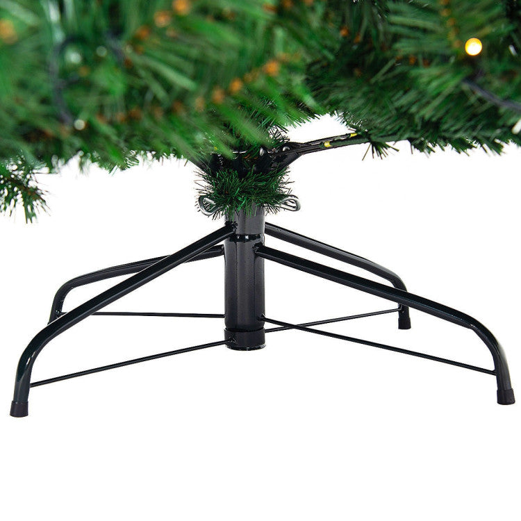 9 Feet Pre-Lit PVC Artificial Christmas Tree with 700 LED Lights