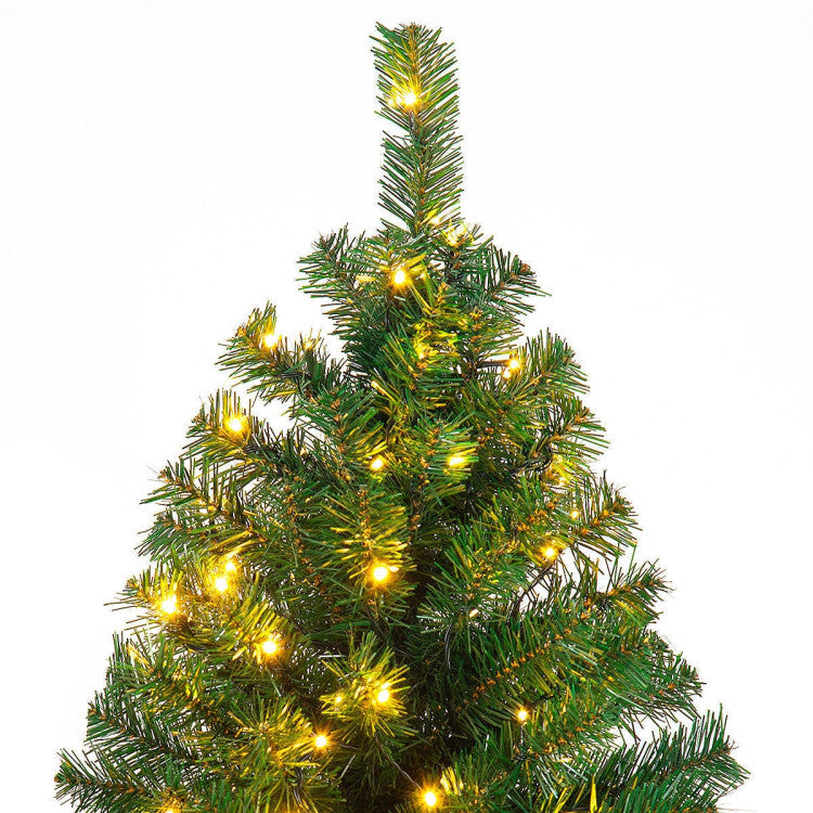 9 Feet Pre-Lit PVC Artificial Christmas Tree with 700 LED Lights