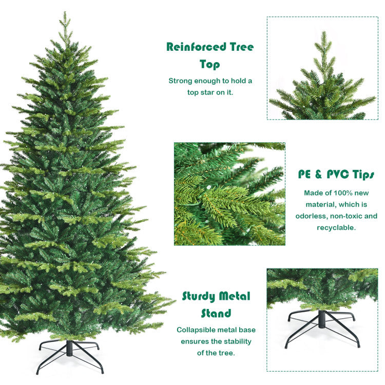 Pre-lit Artificial Hinged Christmas Tree with APP Controlled LED Lights