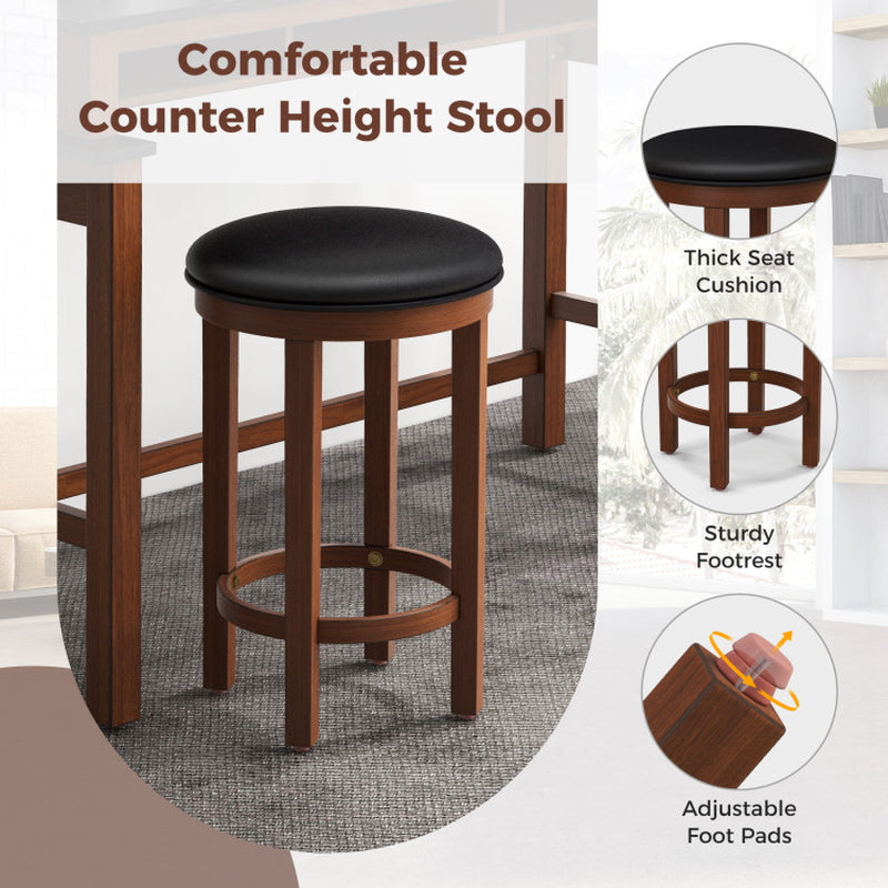 3-Piece Home Bar Set with 2 Upholstered Bar Stools, Outlets and USB Ports