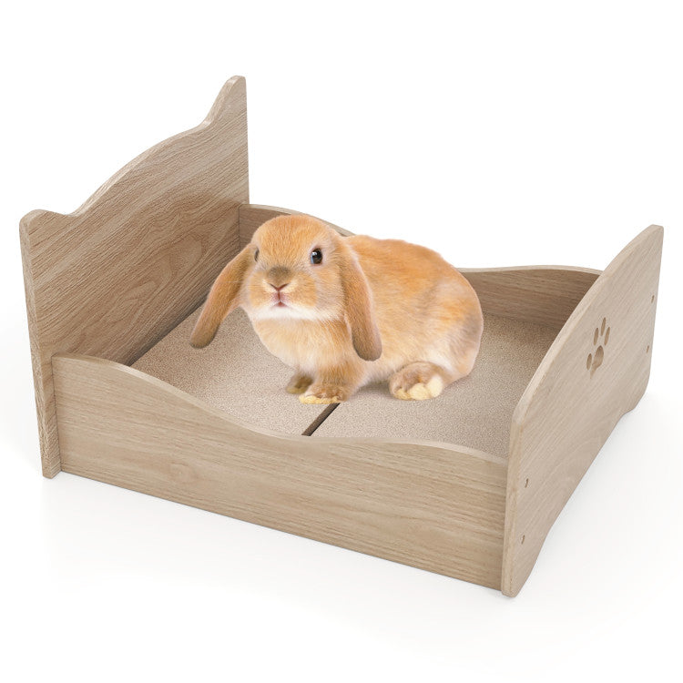 Elevated Pet Bed Frame with Rails and Cute Headboards
