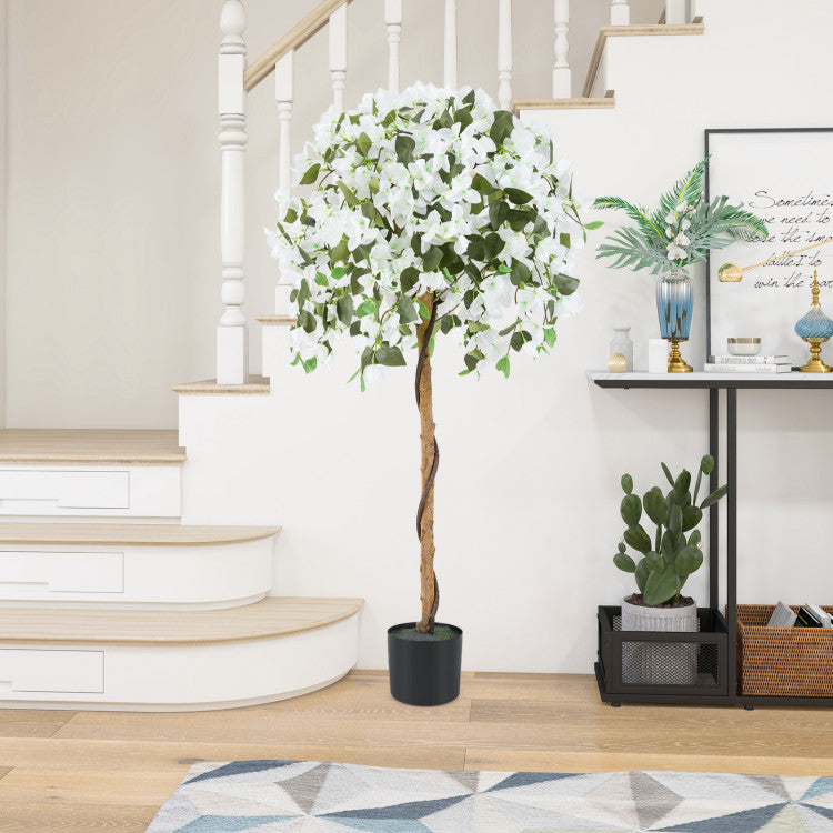 4.5 Feet Artificial Azalea Tree with Cement Pot