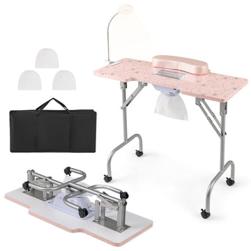 Folding Manicure Nail Table with Electric Dust Collector