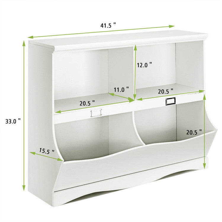 Kids Storage Unit Baby Toy Organizer Children Bookshelf Bookcase