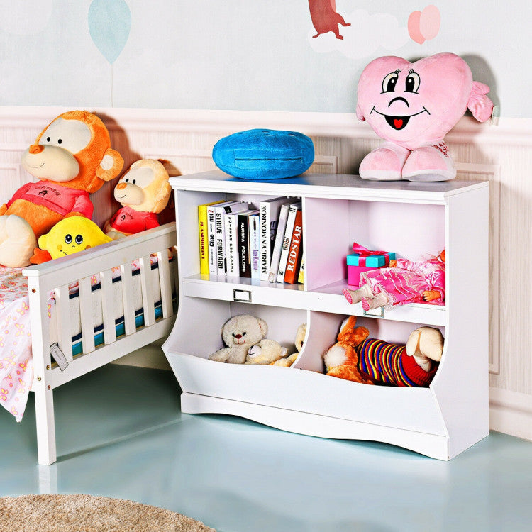 Kids Storage Unit Baby Toy Organizer Children Bookshelf Bookcase