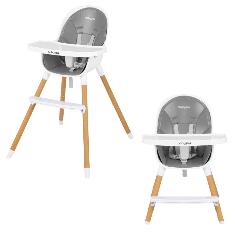 4-in-1 Convertible Baby High Chair Infant Feeding Chair