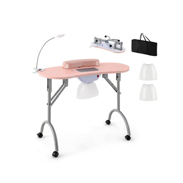 Manicure Nail Table with Bendable USB-plug LED Table Lamp