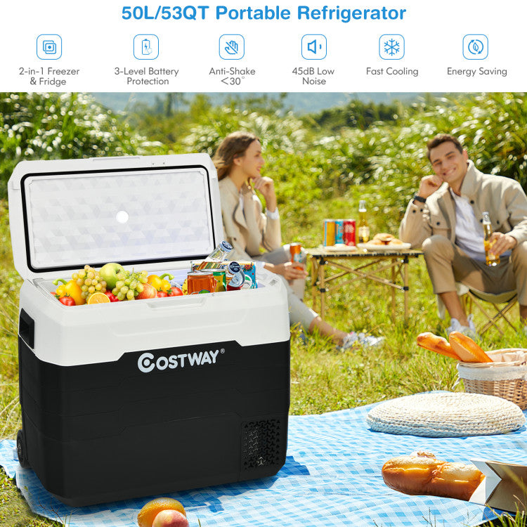 42 QT Portable Dual-Zone Car Refrigerator