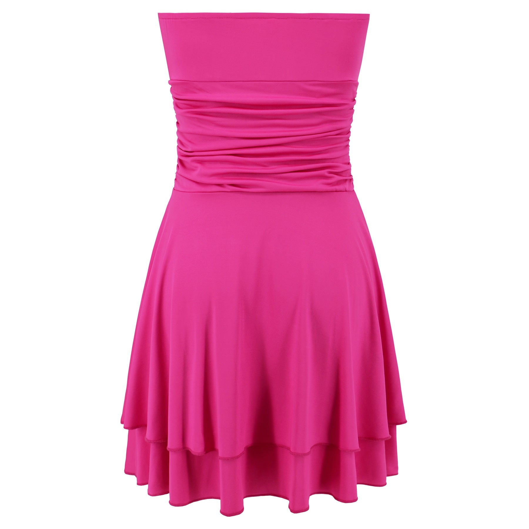 Ruffled Tube Top Beach Party Short Summer Dress for Women