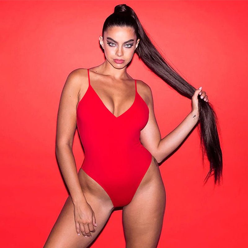 Sexy Solid Color Backless One-Piece Swimsuit for Women - Summer Bikini