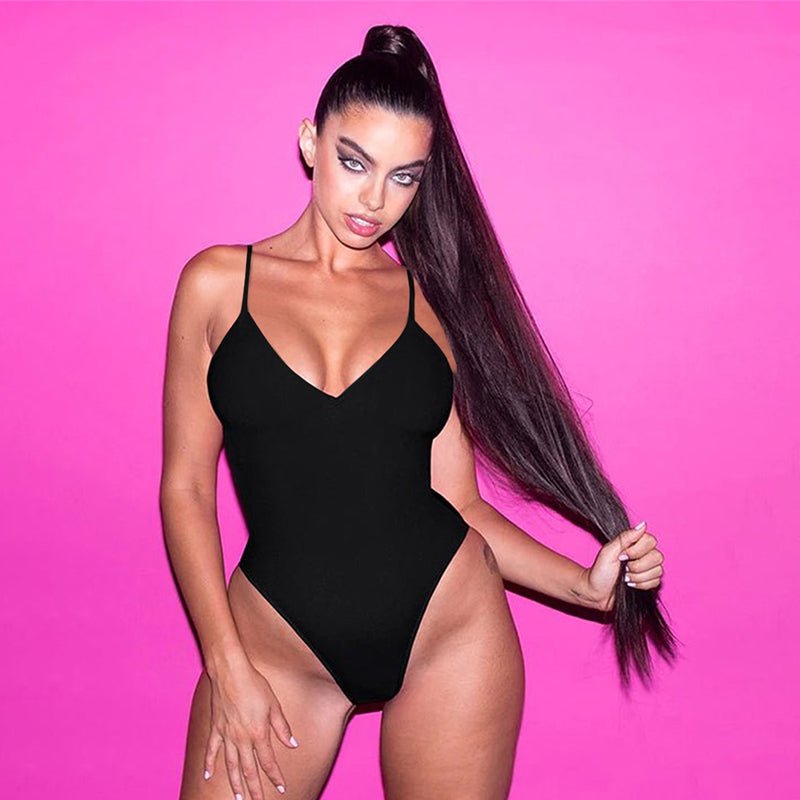 Sexy Solid Color Backless One-Piece Swimsuit for Women - Summer Bikini
