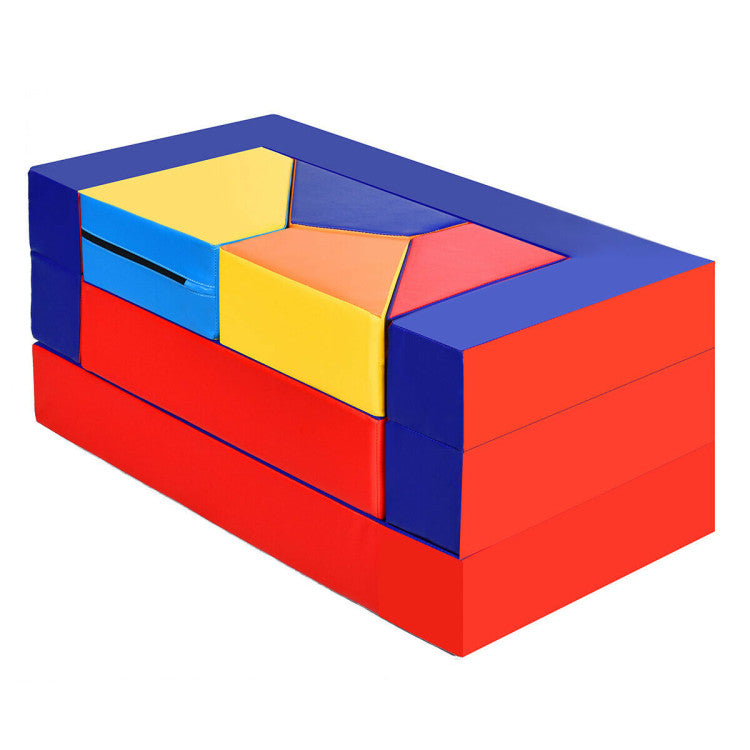 8-Piece 4-in-1 Kids Climb and Crawl Foam Playset