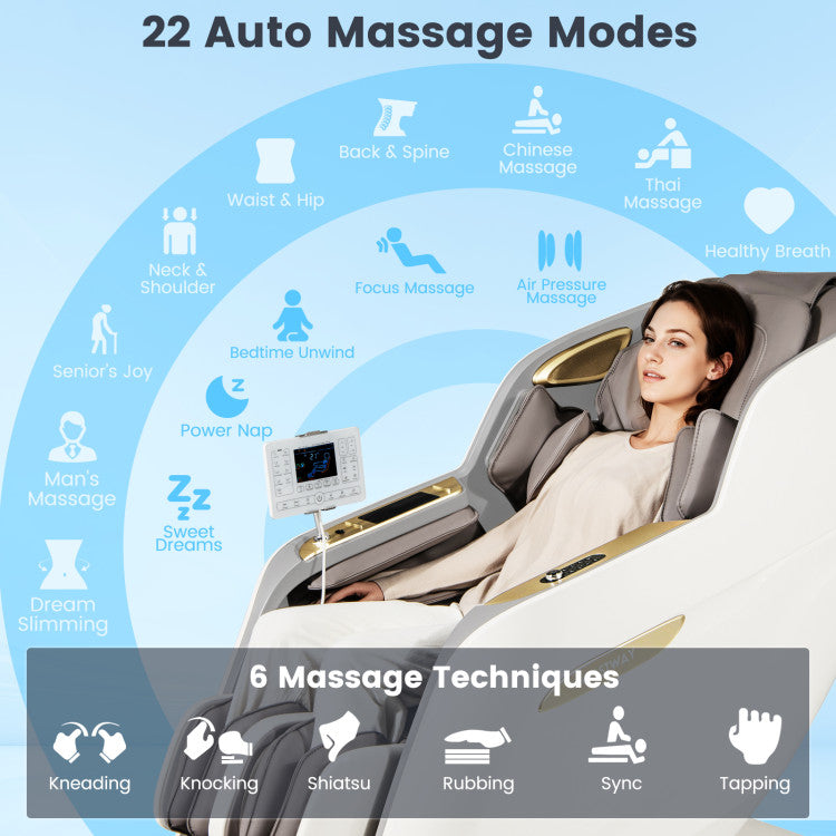 Therapy 36-New 3D Model-SL Track Massage Chair with Airbags Waist and Calves Heating Foot Rollers