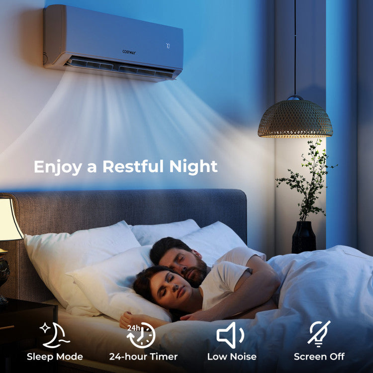 UltrEco Series 18000 BTU 2 Zone 22 SEER2 Mini Split Air Conditioner Wifi Enabled with Heat Pump
