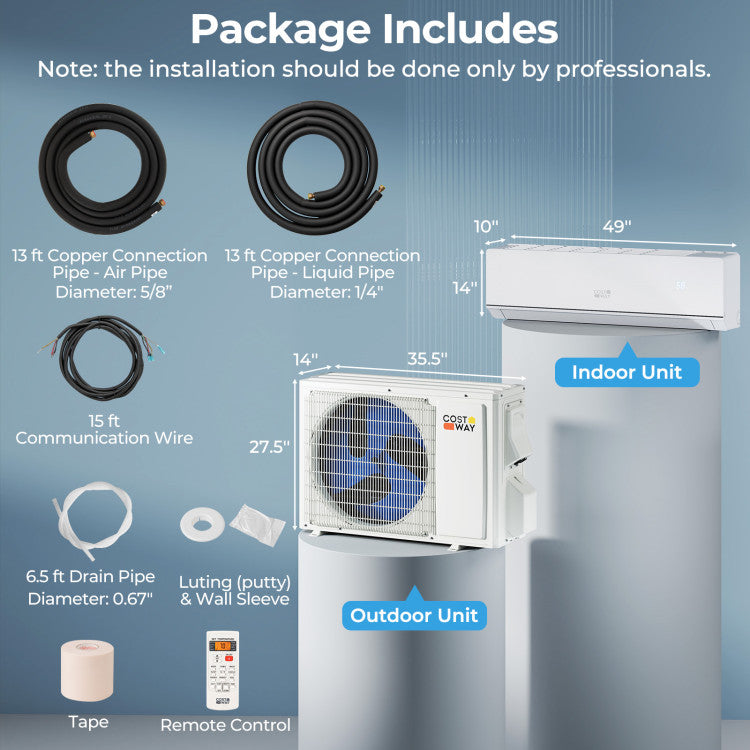 SEERXtreme Series 24000 BTU 25 SEER2 208-230V Mini Split Heat Pump Heating at -13°F WiFi Enabled