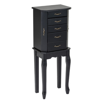 Standing Jewelry Box with 4 Drawers and 2 Side Doors