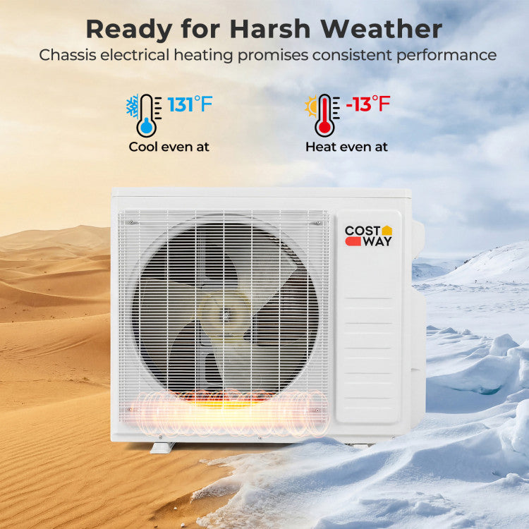 X-Pro 27000 BTU 3 Zone 24 SEER2 Mini Split AC with Heat Pump