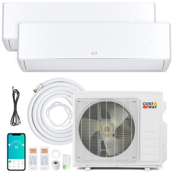 X-Pro 18000 BTU 2 Zone 24 SEER2 Mini Split AC with Heat Pump