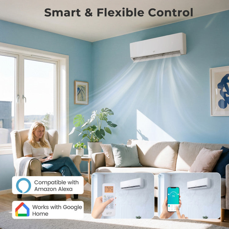 X-Pro 18000 BTU 2 Zone 24 SEER2 Mini Split AC with Heat Pump