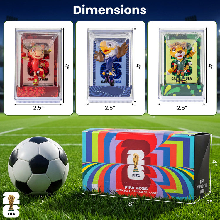 Official Licensed 2026 FIFA World Cup Mascot Figurines 3-Pack Clutch
