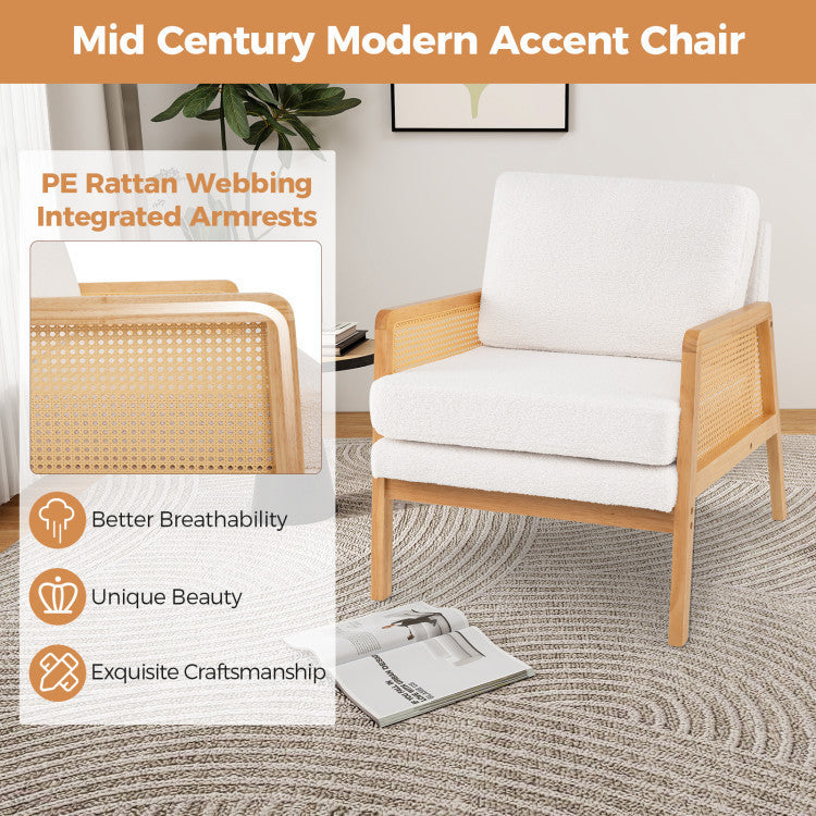 3-Globe Floor Lamp and Mid Century Modern Accent Chair